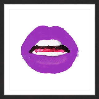Marmont Hill, "Lips Colors Purple" by Amanda Greenwood Framed Painting, 18x18