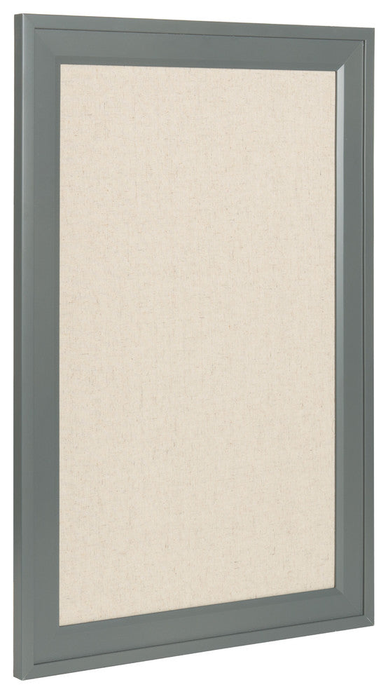 Bosc Framed Linen Fabric Pinboard Wall Organization Board, Gray, 18.5x27.5