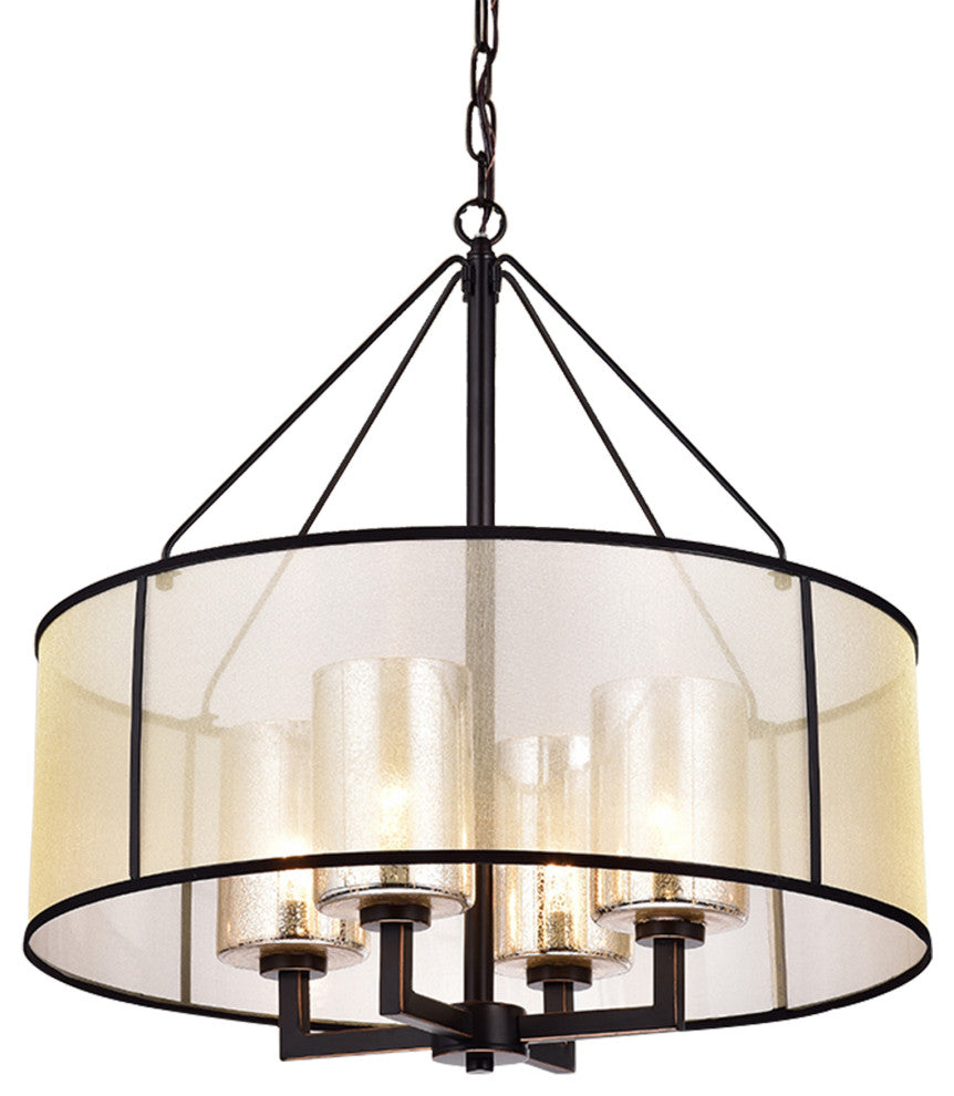 WAREHOUSE OF TIFFANY'S RL8198H-ORB Sarina 25 in. 4-Light Coffee Bean Finish