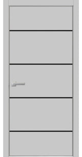 Solid French Door 28 x 96 | Planum 0015 Grey Matte with| Bathroom