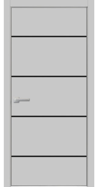 Solid French Door 28 x 96 | Planum 0015 Grey Matte with| Bathroom