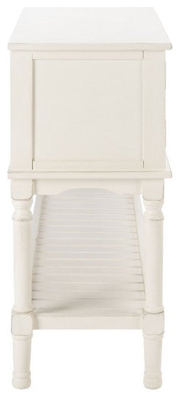 Safavieh Tate 2 Drawer 2 Door Console Table, Distressed/White