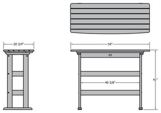 Lehigh Bar Height Balcony Table, Nantucket Blue