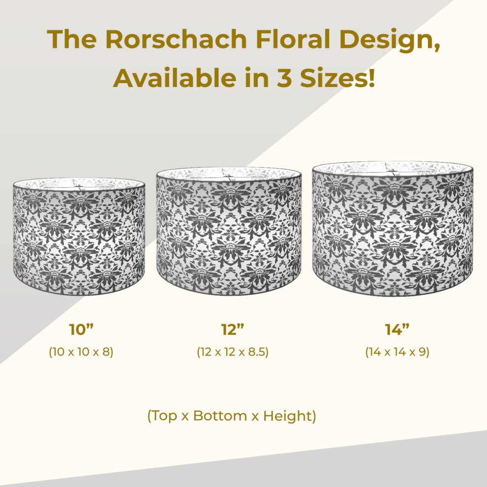 Royal Designs Modern Trendy Decorative 2-Sided Silhouette Hardback Lampshade, Ro
