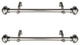 Dani 1" Diameter Side Curtain Rod 12-20" Long, Set of 2, Satin Nickel