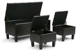 Dover 3 Piece Storage Ottoman