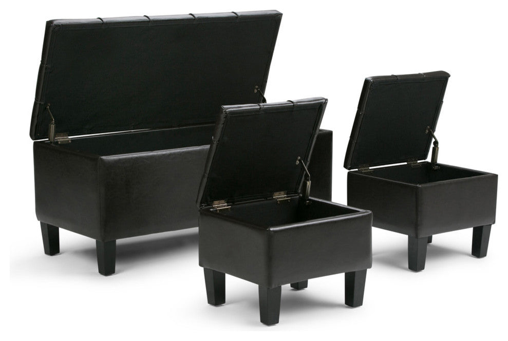 Dover 3 Piece Storage Ottoman