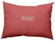 XOXO Valentines Decorative Lumbar Pillow, Coral, 14x20"
