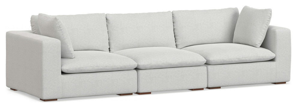 Jasmine 3-Seater Modular Sofa in Performance Fabric, Cloud Gray
