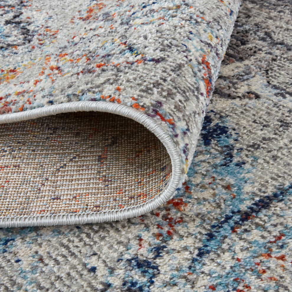 Weave & Wander Bellini Rug, Gray/Blue, 9ft-2in x 12ft-4in Rug