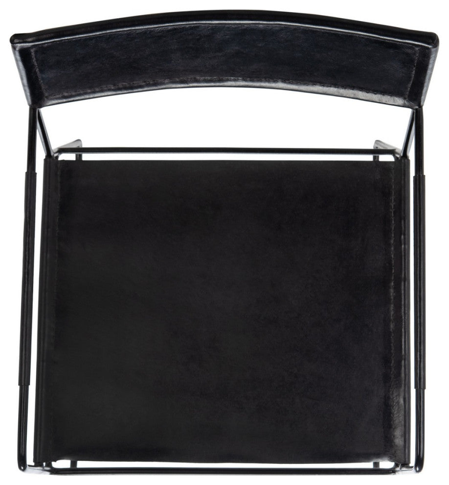Safavieh Alyx Leather Dining Chair, Black