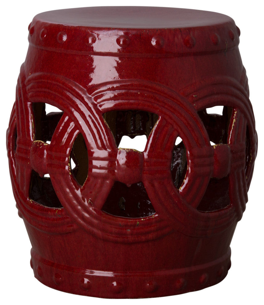 Red Eternity Garden Stool