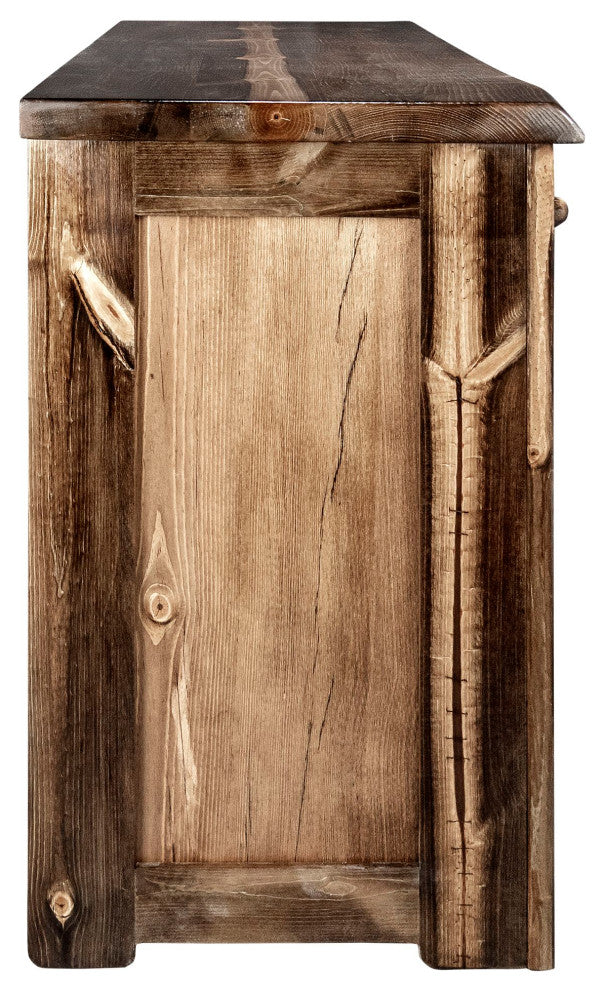 Big Sky Collection Live Edge 7 Drawer Dresser, Provincial Stain