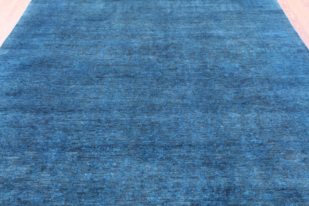 7' 9" X 9' 9" Full Pile Overdyed Hand Knotted Wool Rug - Q12856