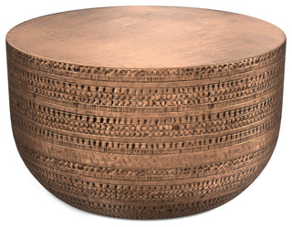 Johnsen Metal Coffee Table, Antique Copper