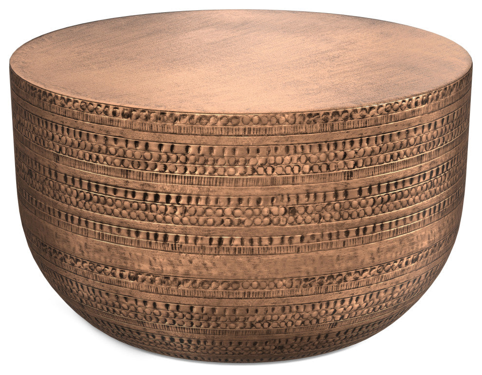 Johnsen Metal Coffee Table, Antique Copper