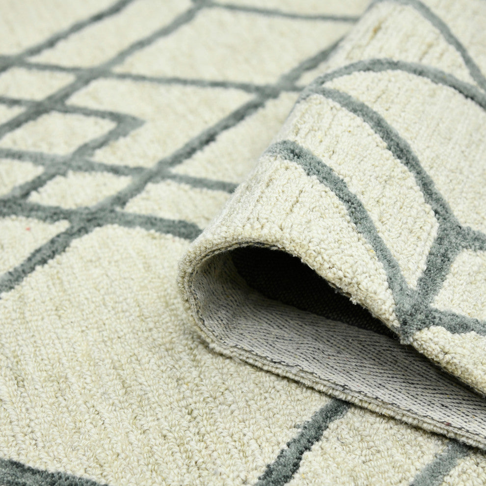 Vista Duncan Area Rug, Ivory, 8' x 10', Geometric