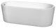 Ursula 67" Freestanding White Bathtub, Polished Chrome Drain and Overflow Trim