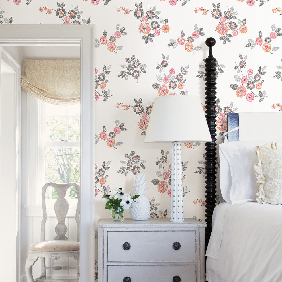 Malaga Pink Floral Wallpaper Bolt