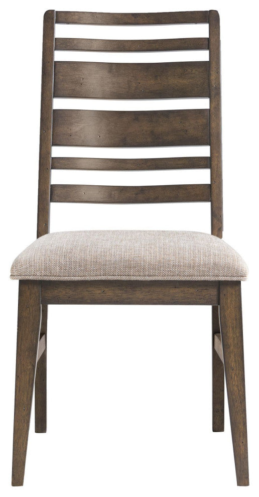 Kauai Ladder Back Dining Chair With Cushion, Brushed Mango, Set of 2