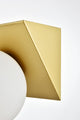 4 Light Brass And Frosted White Bath Sconce