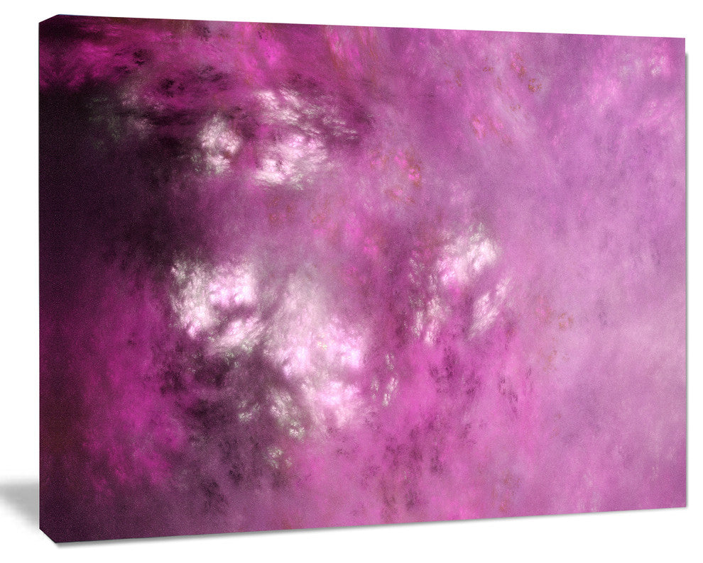 Blur Pink Sky with Stars, Abstract Canvas Art Print, 20x12