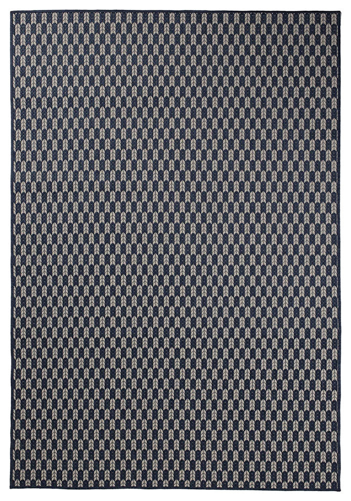 Outdoor Collection Geometric Rug - Bohemian Rug, Navy, 7'10"x10'