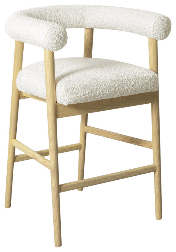 Spara Boucle Counter Stool, Cream