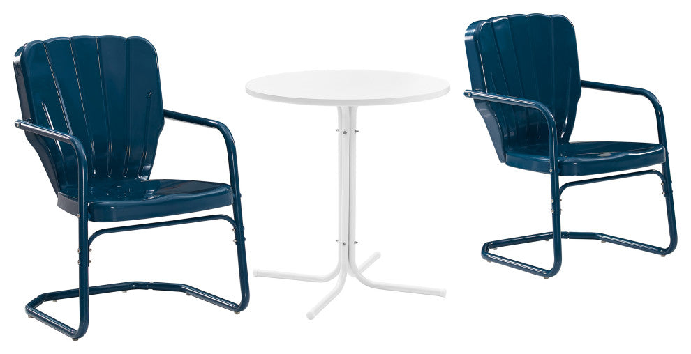 Ridgeland 3-Piece Outdoor Bistro Set, Navy Gloss