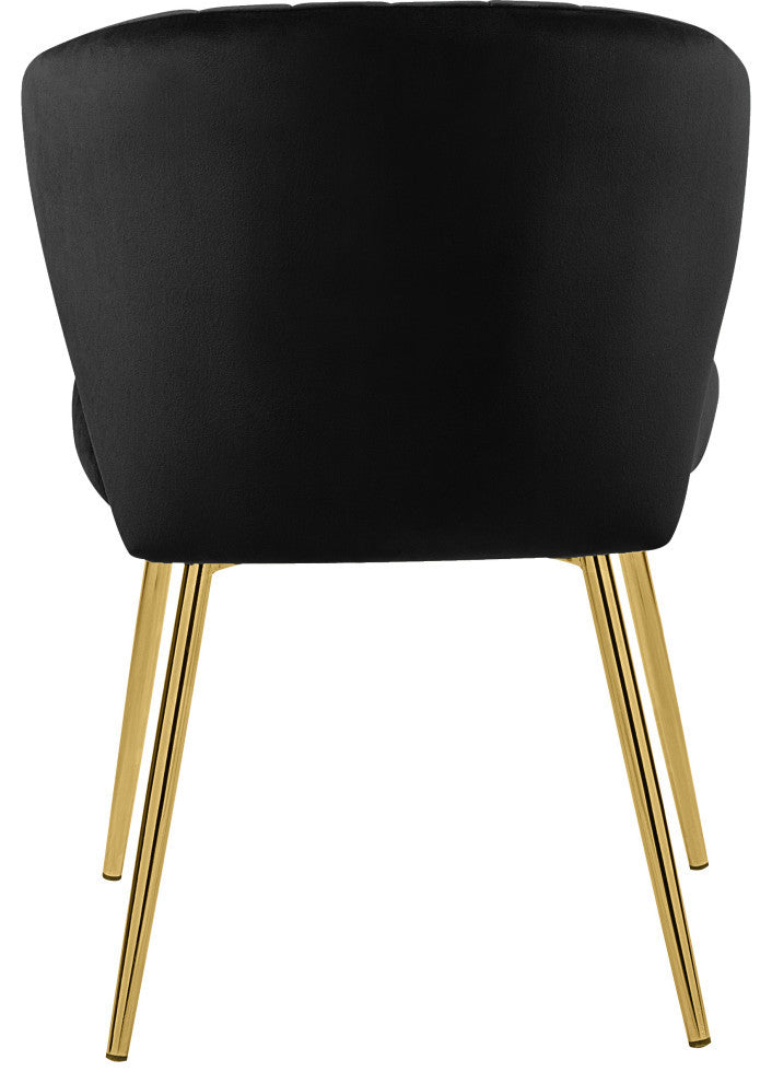 Finley Tufted Velvet Dining Chairs With Rich Gold Legs (Set of 2)