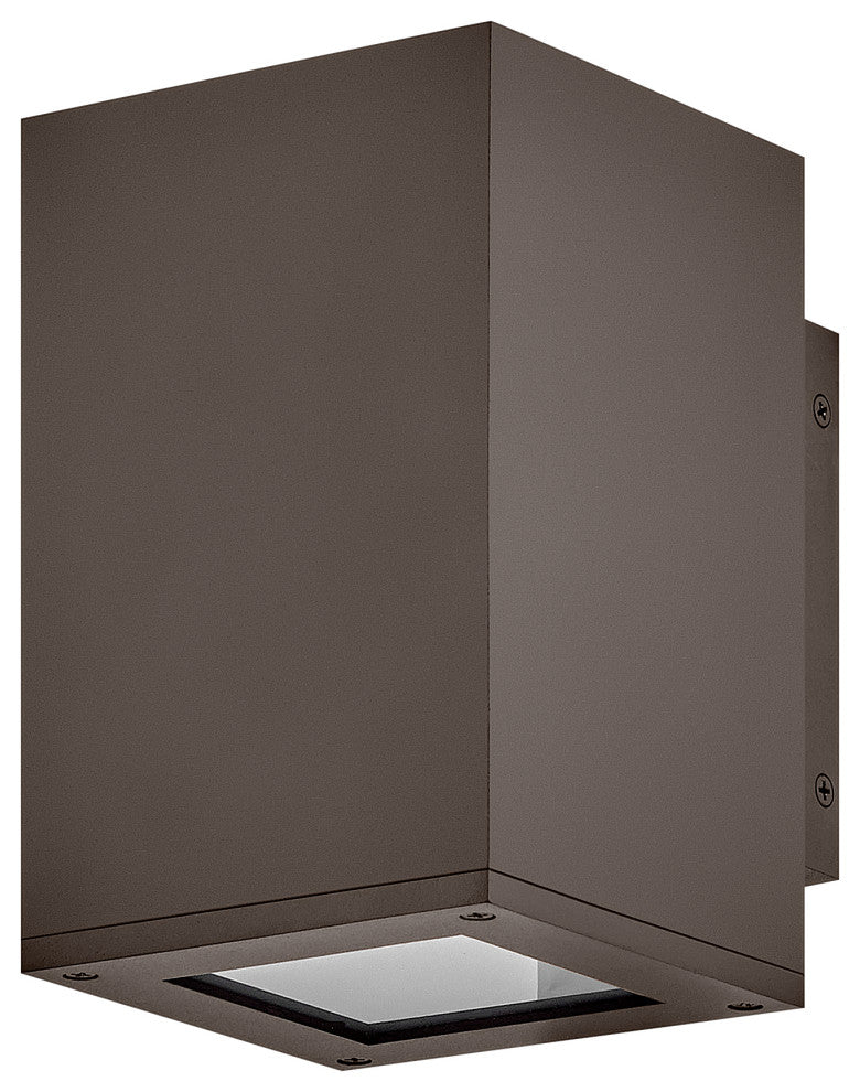Hinkley Tetra Small Downlight Wall Mount Lantern, Architectural Bronze