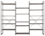Contemporary Etagere Bookcase, 98"Wx79"H
