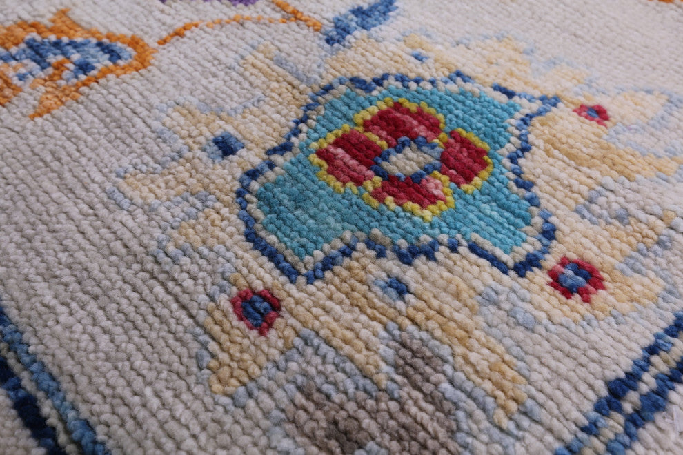Turkish Oushak Handmade Wool Rug 8' 0" X 9' 8" - Q16069