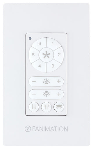 Wall Control 6 Speed DC Fan and Uplight/Downlight White