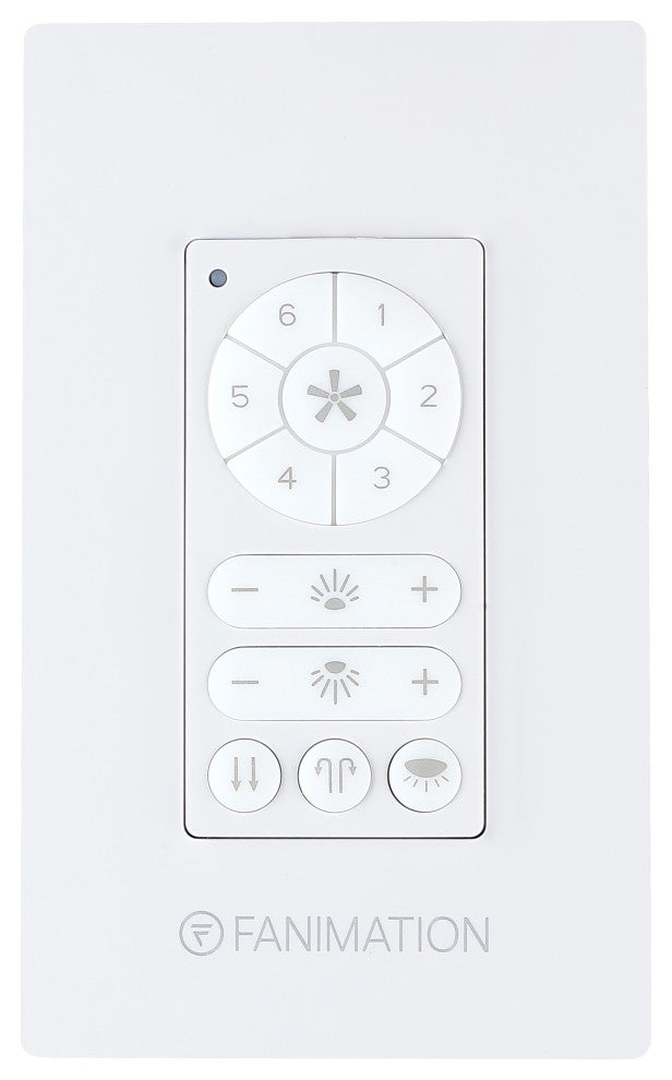 Wall Control 6 Speed DC Fan and Uplight/Downlight White