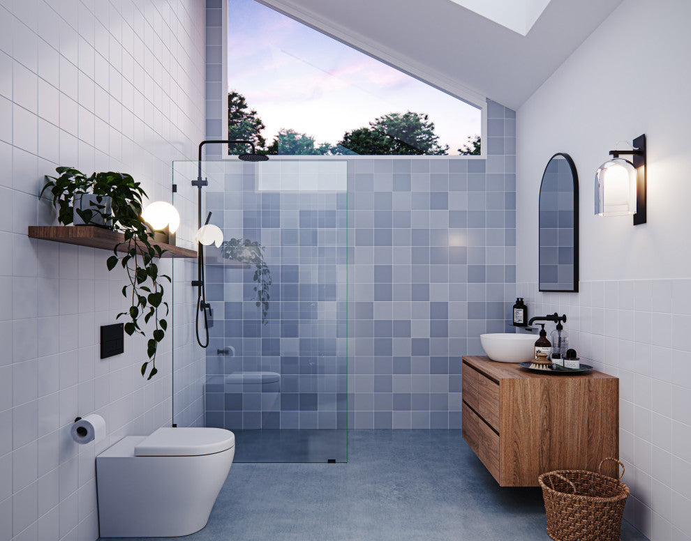 78"x44" Frameless Shower Door Single Fixed Panel, Matte Black