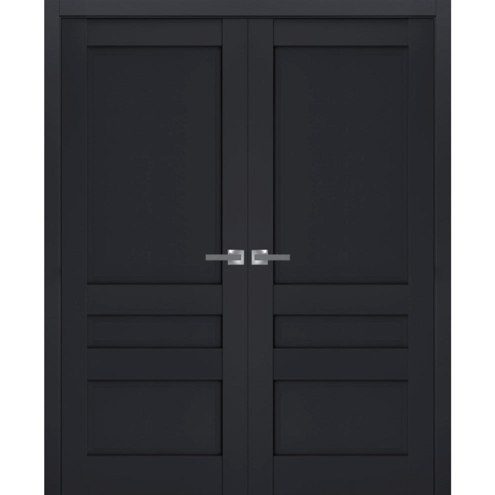 Interior Interior French Double Doors|Veregio 7411 Antracite -72x80