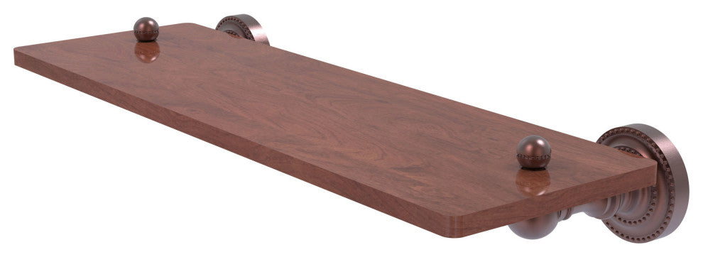 Dottingham 16" Solid Wood Shelf, Antique Copper