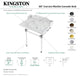 Kingston Brass LMS30MASQ7 30" Carrara Marble Console Sink, Acrylic Legs