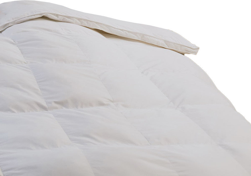 Individualized Warmth Duet Goose Comforter, White, Full/Queen
