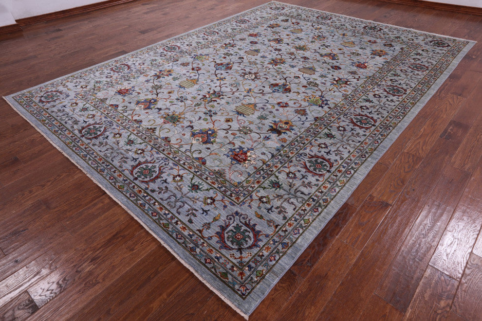 Persian Tabriz Handmade Wool Rug 8' 11" X 12' 5" Q8218