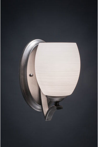 Zilo Wall Sconce, Graphite, 5" White Linen Glass