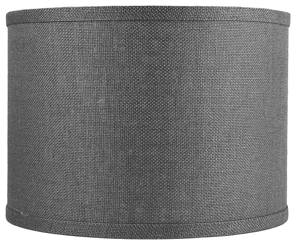 Classic Drum Burlap Lampshades, Denim Blue, 14"