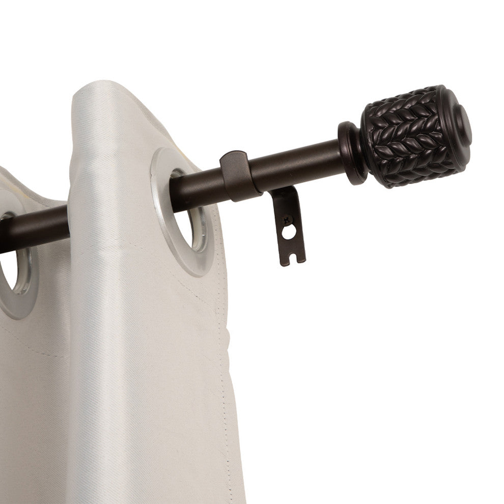UTOPIA ALLEY 3/4 Inch Curtain Rod - Curtain Rods For Windows, Oil Rubbed Bronze, 86"-120"