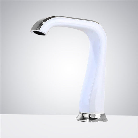 White and Chrome Fontana Commercial Restroom Faucet