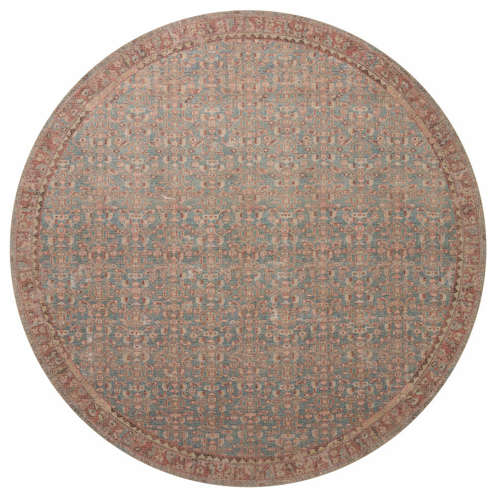 Angela Rose x Loloi Aubrey Blue / Terracotta 2'-3" x 3'-9" Accent Rug