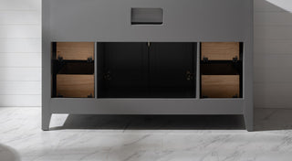 The Alpine Bathroom Vanity, Gray, 54", Single Sink, Freestanding