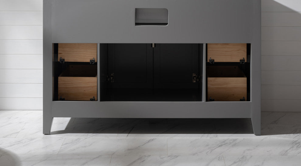 The Alpine Bathroom Vanity, Gray, 54", Single Sink, Freestanding