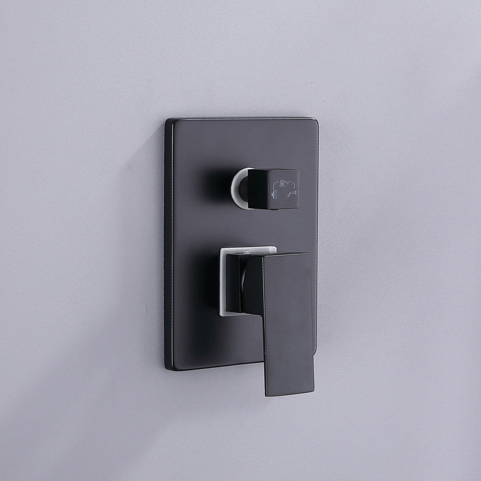 Pressure Balanced Water-Saving 3-Function Rain Shower System with Rough-in Valve