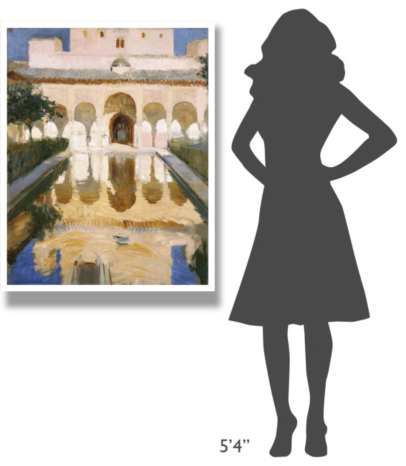 "Hall of the Ambassadors, Alhambra, Granada" Paper Art, 32"x42"